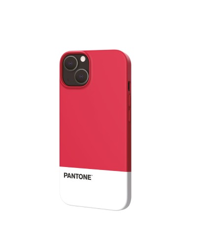 PANTONE - Cover in TPU bicolore rosso e bianco bordi anti-scivolo protezione tasti laterali compatibile con Apple iPhone 13