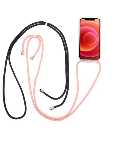 LACET - Cover trasparente in TPU morbida con laccio da collo regolabile incluso compatibile con Apple iPhone 13 Pro