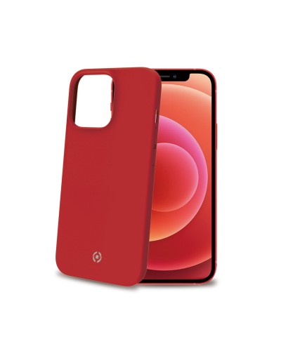 FEELING - Cover morbida in silicone liquido con finitura soft touch e bordi anti scivolo colore rosso compatibile con Apple iPh