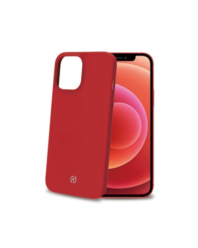 FEELING - Cover morbida in silicone liquido con finitura soft touch e bordi anti scivolo colore rosso compatibile con Apple iPh
