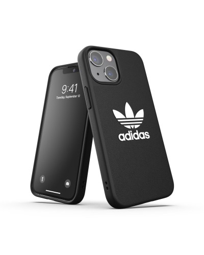 ADIDAS ORIGINALS - Cover in TPU flessibile con bordi rialzati colore nero compatibile con Apple iPhone 13 Mini