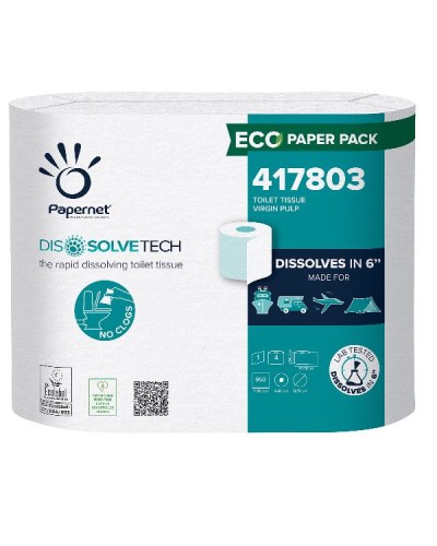 Carta Igienica con tecnologia Dissolve Tech