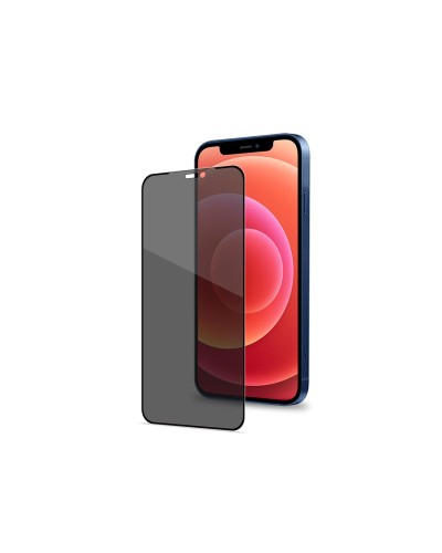 PRIVACY FULL GLASS - Vetro 9H con effetto Privacy e bordo colorato nero compatibile con Apple iPhone 13 Mini