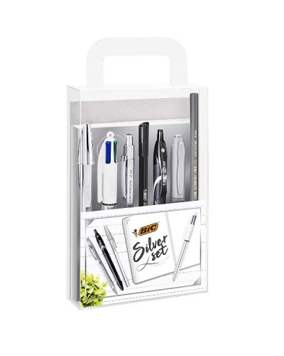 SILVER SET BLOCCO APPUNTI + PENNE