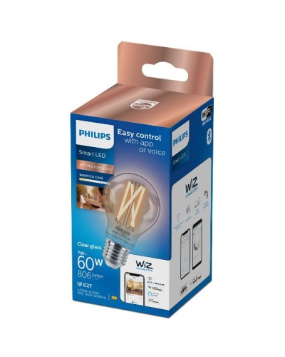 Lampadina a filamento trasparente 7 W (Eq. 60 W) A60 E27