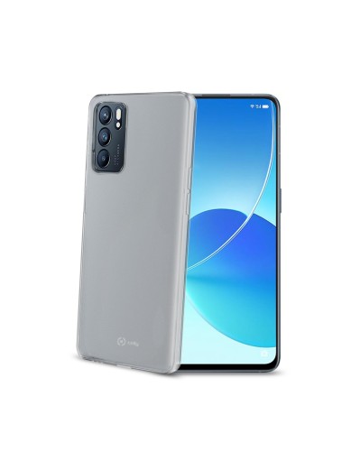 GELSKIN - Cover morbida trasparente nero in TPU compatibile con Oppo Reno 6 5G