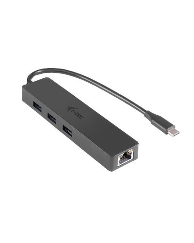 HUB USB-C a 3 porte USB-A 3.2 + RJ45 LAN Ethernet