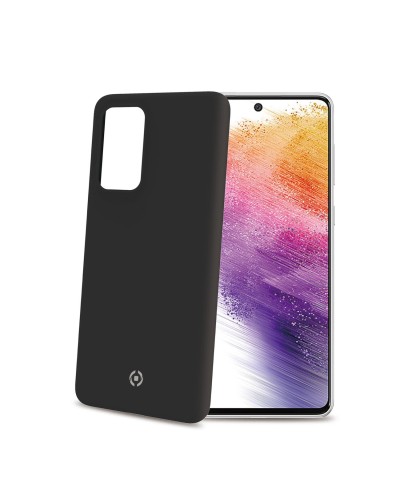 CROMO - Cover in morbido TPU con finitura soft touch colore nero compatibile con Samsung Galaxy A73 5G