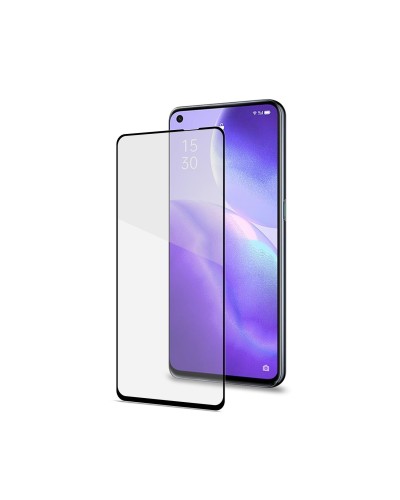 FULLGLASS - Vetro 9H con bordo colorato nero compatibile con Oppo Find X3 Lite 5G/ Reno 5 5G
