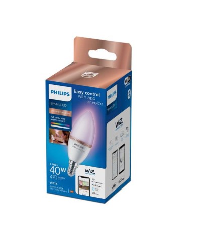 Philips Lampadina a Oliva 4,9 W (Eq. 40W) C37 E14