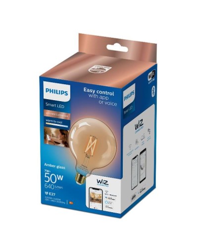 Globe a filamento ambra 7 W (Eq. 50 W) G125 E27
