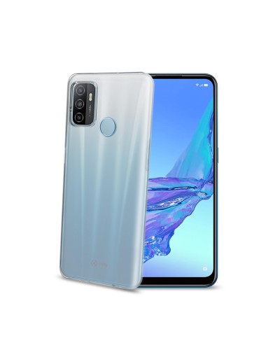 GELSKIN - Cover morbida trasparente nero in TPU compatibile con Oppo A53/ A53S