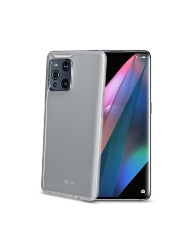 GELSKIN - Cover morbida trasparente nero in TPU compatibile con Oppo Find X3 Pro 5G/ Find X3 5G
