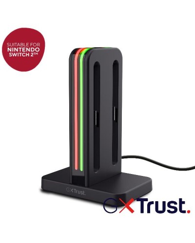 DOCK DI RICARICA PER 4 CONTROLLER JOY CON PER NINTENDO SWITCH II 4 IN 1 - TRUST GXT 1256 - NERO