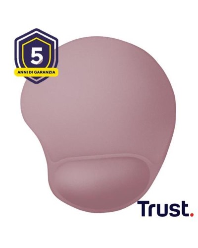 TAPPETINO/MOUSEPAD ERGONOMICO CON POGGIAPOLSO - TRUST BIGFOOT - ROSA