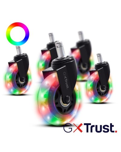 RUOTE ANTIGRAFFIO IN GEL PER SEDIA - ILLUMINATE RGB - TRUST GXT 701 RGB