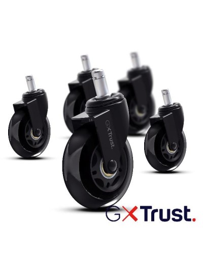 RUOTE ANTIGRAFFIO IN GEL PER SEDIA - TRUST GXT 702 - NERO
