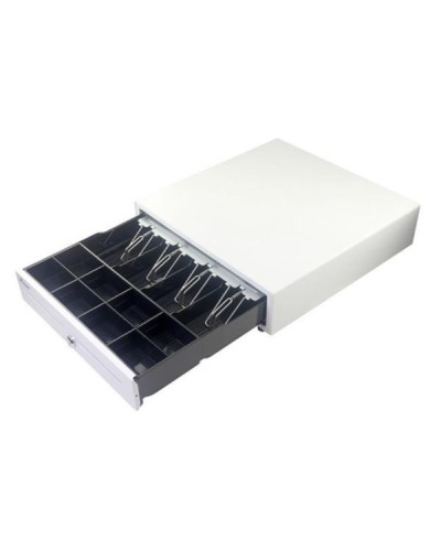 EQUIP - Cassetto registratore di cassa per sistema POS, 4 scomparti per banconote, 8 slot per monete rimovibili, connettore RJ1