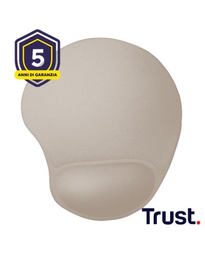 TAPPETINO/MOUSEPAD ERGONOMICO CON POGGIAPOLSO - TRUST BIGFOOT - BEIGE