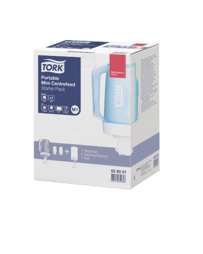 DISPENSER MINI PORTATILE STOP AZZURRO