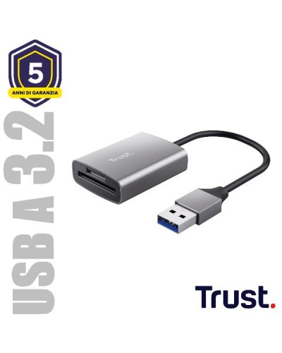 Trust Dalyx Lettore Schede USB-A 3.2 Alluminio