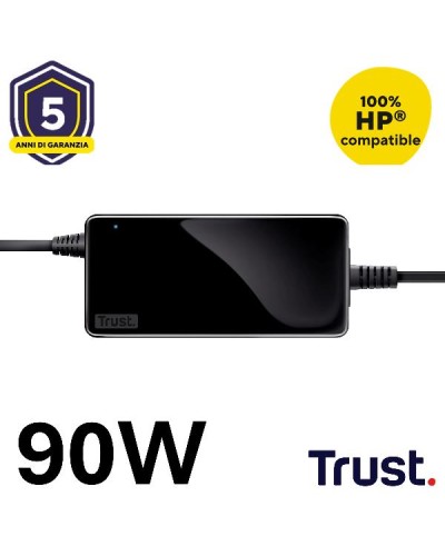 ALIMENTATORE/CARICABATTERIA HP UNIVERSALE LAPTOP/NOTEBOOK 90W - TRUST MAXO - NERO