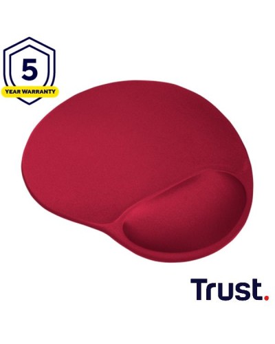 TAPPETINO/MOUSEPAD ERGONOMICO CON POGGIAPOLSO - TRUST BIGFOOT - ROSSO