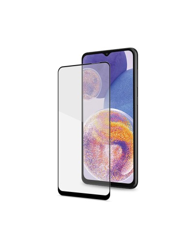 FULLGLASS - Vetro 9H con bordo colorato nero compatibile con Samsung Galaxy A23 5G/ 5G EE/ A23 4G/ M23 5G/ M33 5G