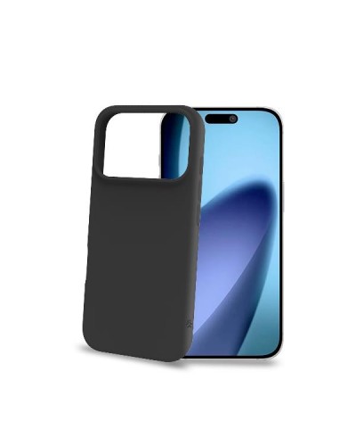 CROMO - Cover in morbido TPU con finitura soft touch colore nero compatibile con Apple iPhone 17 Pro [IPHONE 17 CASES]