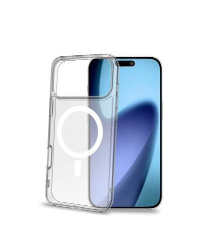GELSKINMAG - Cover morbida trasparente in TPU, compatibile con la tecnologia Magsafe, anello magnetico color Bianco per Apple i