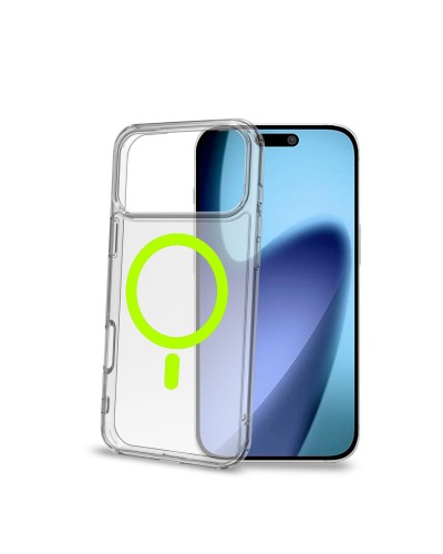 GELSKINMAG - Cover morbida trasparente in TPU, compatibile con la tecnologia Magsafe, anello magnetico color Giallo per Apple i