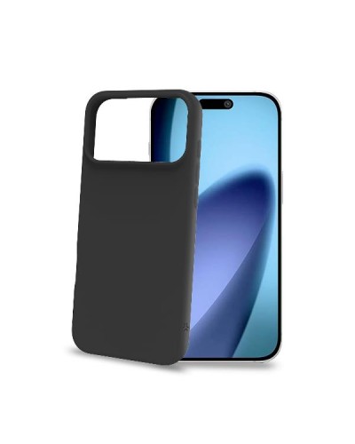 CROMO - Cover in morbido TPU con finitura soft touch colore nero compatibile con Apple iPhone 17 Pro Max [IPHONE 17 CASES]