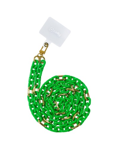 LACETCHAIN - Laccio da collo lunghezza 1.2 mt in Nylon con badge trasparente universale per smartphone [SUMMER]