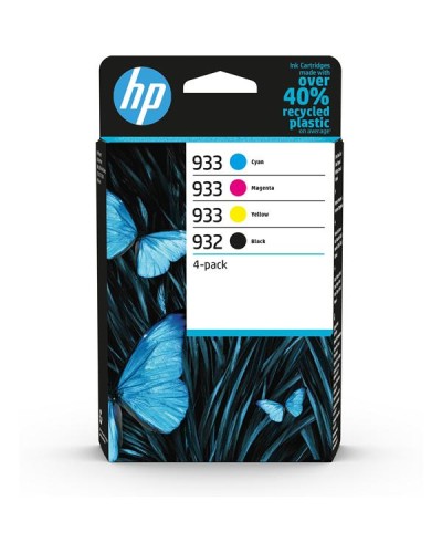 Confezione da 4 inchiostri originali HP 932/933 nero, ciano, magenta, giallo
