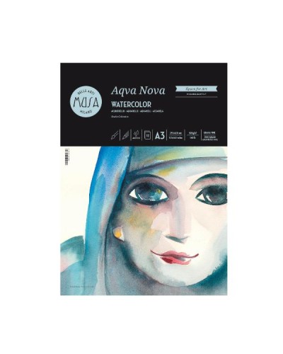 AQVA NOVA - ACQUERELLO BLOCCO 12 FG. 300 GR. FINE - CM.29,7X42 (A3)