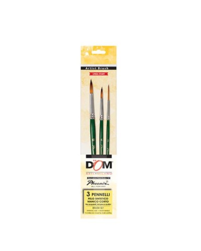 PENNELLI ACQUERELLO - CORTO - NYLON - SET 5 PZ "CLASSIC"