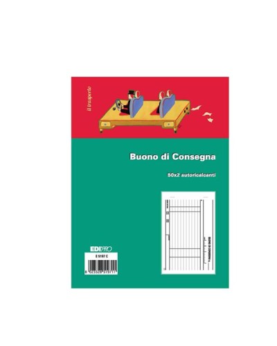 BLOCCO BUONO DI CONSEGNA 50X2 AUTORICALCANTE F.TO 12X17,5