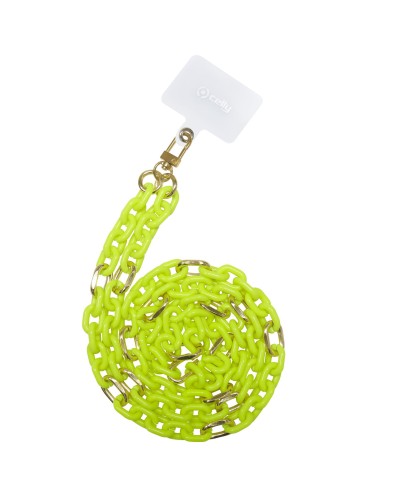 LACETCHAIN - Laccio da collo lunghezza 1.2 mt in Nylon con badge trasparente universale per smartphone [SUMMER]