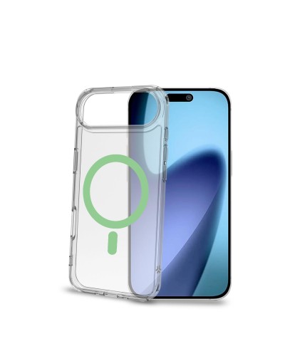 GELSKINMAG - Cover morbida trasparente in TPU, compatibile con la tecnologia Magsafe, anello magnetico color Verde per Apple iP