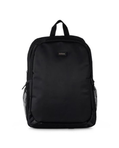 NILOX TECH - Zaino per Notebook/Laptop 15.6", spallacci imbottiti e regolabili, cerniera in metallo, 2 ampi scomparti e scompar
