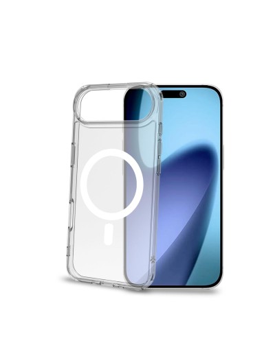 GELSKINMAG - Cover morbida trasparente in TPU, compatibile con la tecnologia Magsafe, anello magnetico color Bianco per Apple i