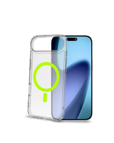 GELSKINMAG - Cover morbida trasparente in TPU, compatibile con la tecnologia Magsafe, anello magnetico color Giallo per Apple i