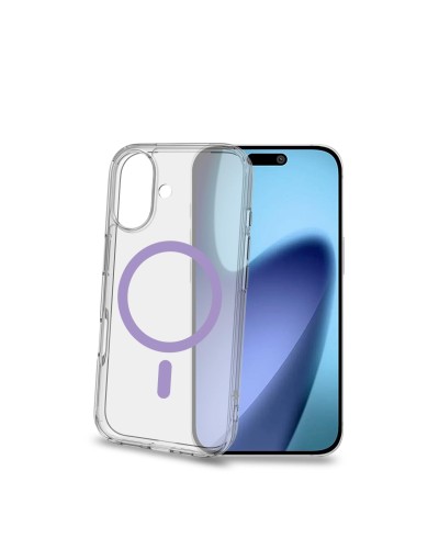 GELSKINMAG - Cover morbida trasparente in TPU, compatibile con la tecnologia Magsafe, anello magnetico color Viola per Apple iP