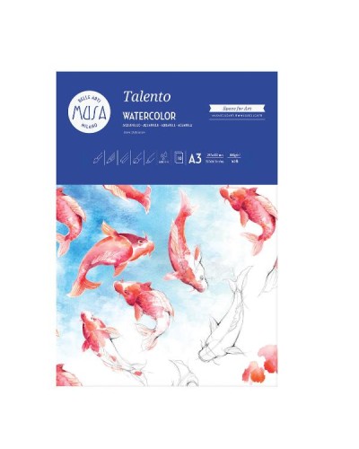 TALENTO - ACQUERELLO BLOCCO 10 FG. 300 GR. - CM.21X29,7 (A4)