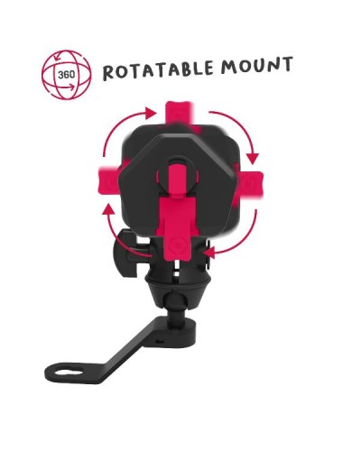 SNAPMIRROR - Supporto universale per smartphone, aggancio specchietto motocicletta, sistema modulare ad incastro, inclinazione 