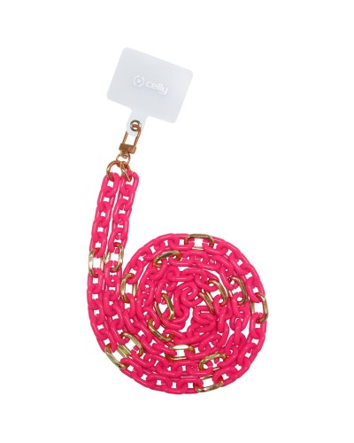 LACETCHAIN - Laccio da collo lunghezza 1.2 mt in Nylon con badge trasparente universale per smartphone [SUMMER]