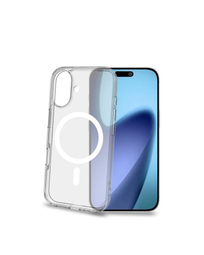 GELSKINMAG - Cover morbida trasparente in TPU, compatibile con la tecnologia Magsafe, anello magnetico color Bianco per Apple i