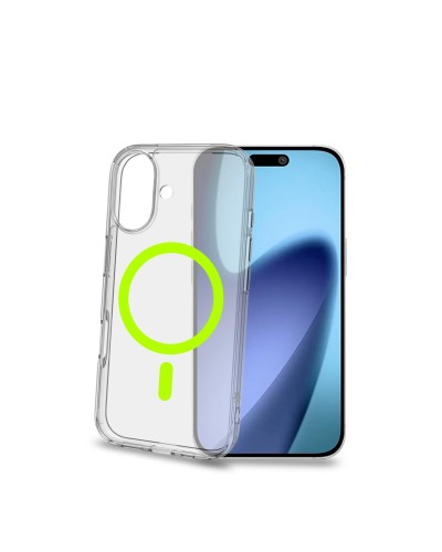 GELSKINMAG - Cover morbida trasparente in TPU, compatibile con la tecnologia Magsafe, anello magnetico color Giallo per Apple i