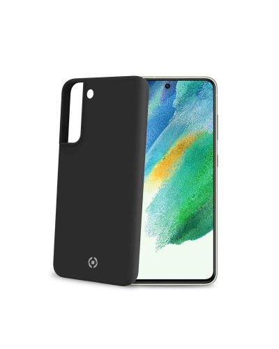 CROMO - Cover in morbido TPU con finitura soft touch colore nero compatibile con Samsung Galaxy S21 FE 5G