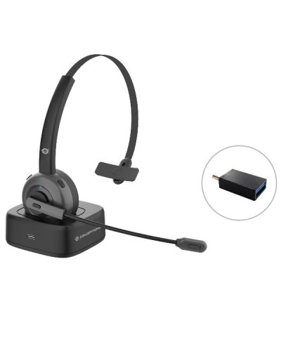 AURICOLARE WIRELESS BLUETOOTH con DOCK per ricarica, microfono